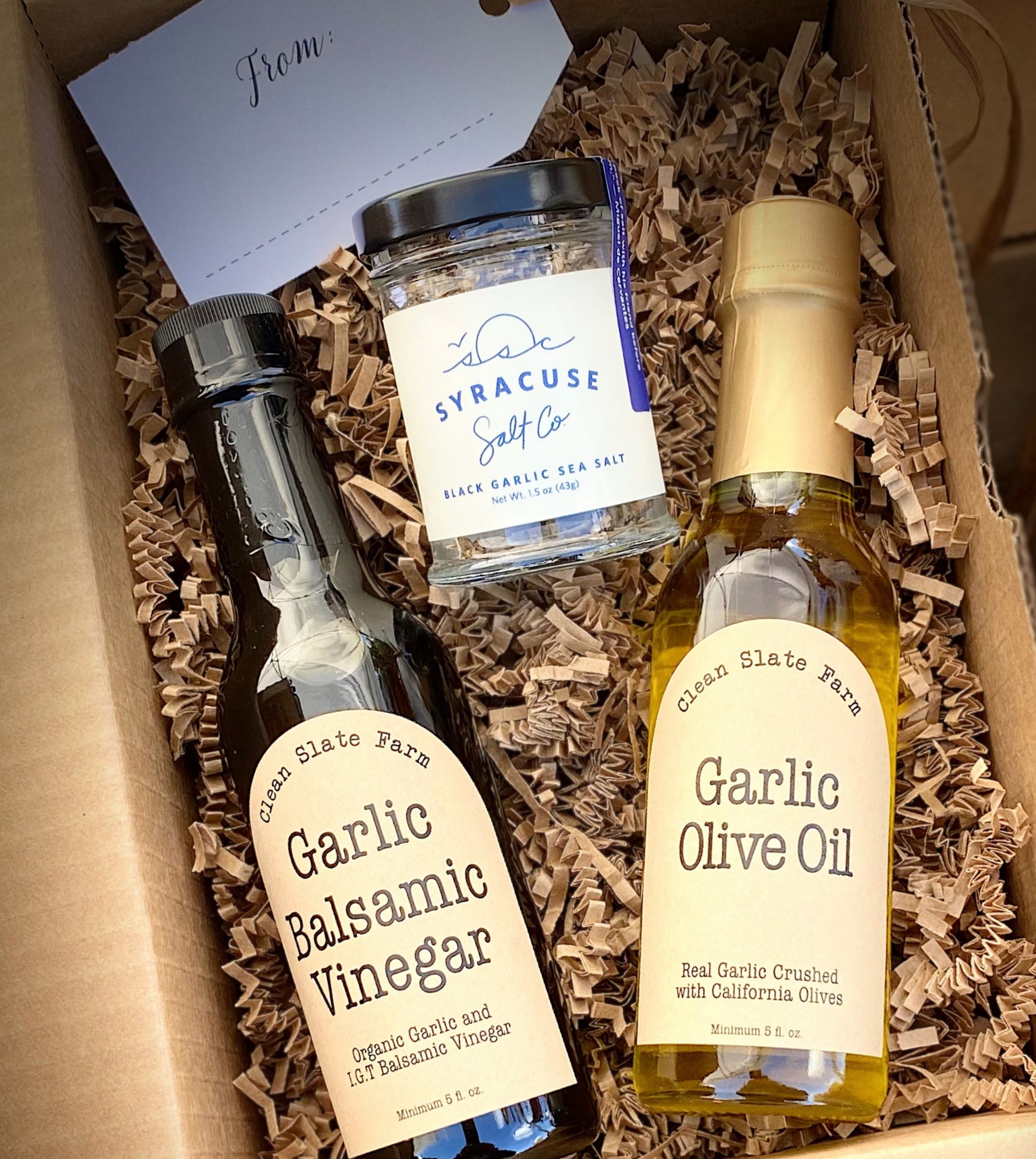 Vinegar/Olive Oil/Salt Gift Set – Clean Slate Farm